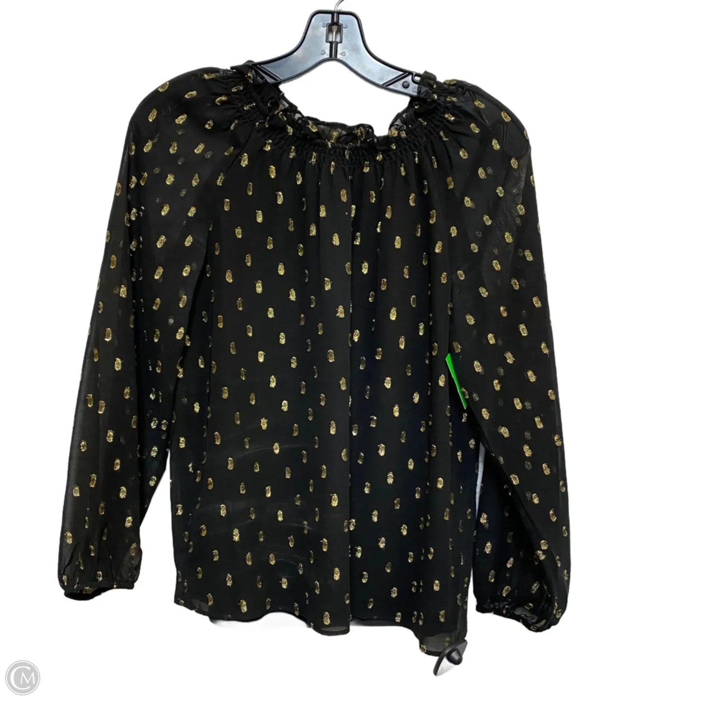 Blouse Long Sleeve By Talbots In Black, Size: Xs