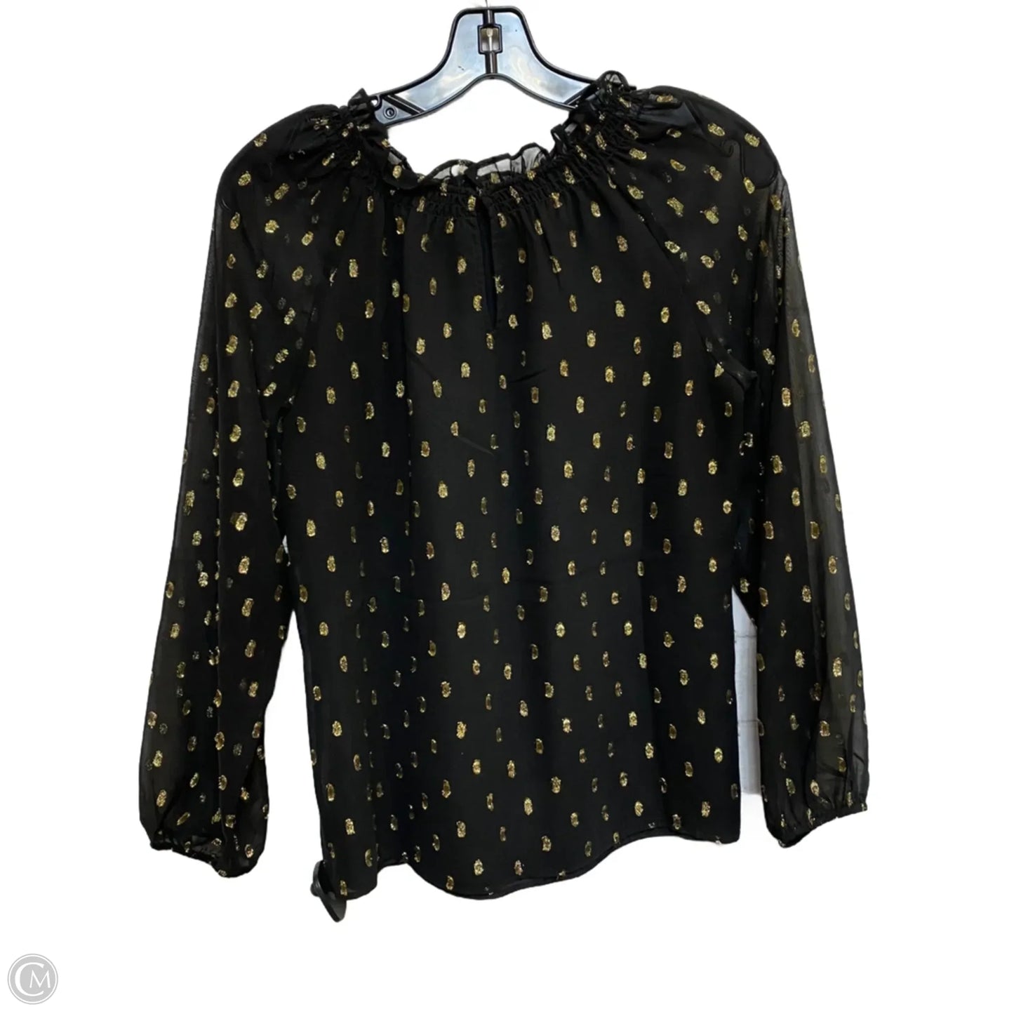 Blouse Long Sleeve By Talbots In Black, Size: Xs