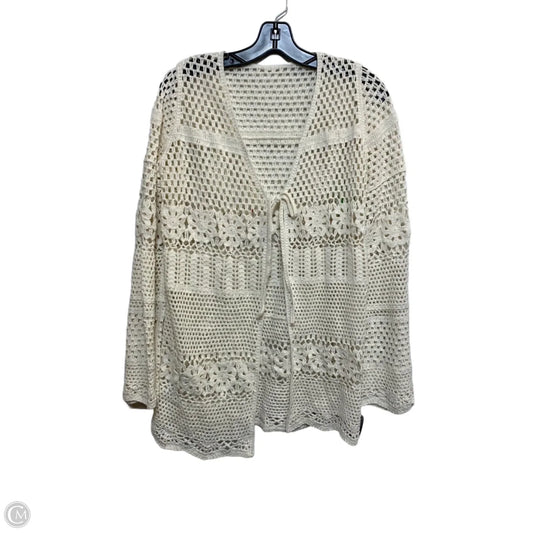 Cardigan By Clothes Mentor In White, Size: Osfm