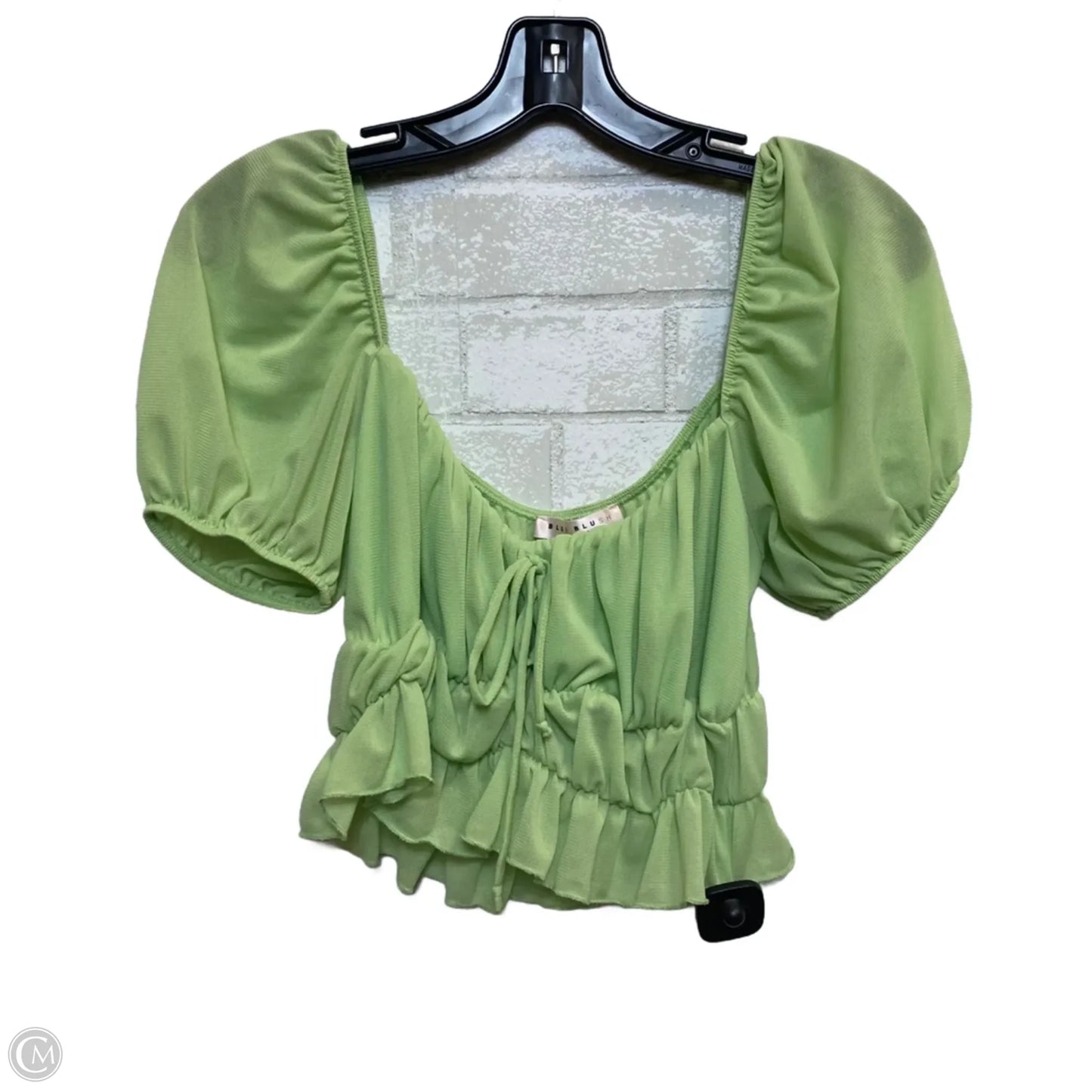 Top Short Sleeve By Blue Blush In Green, Size: L