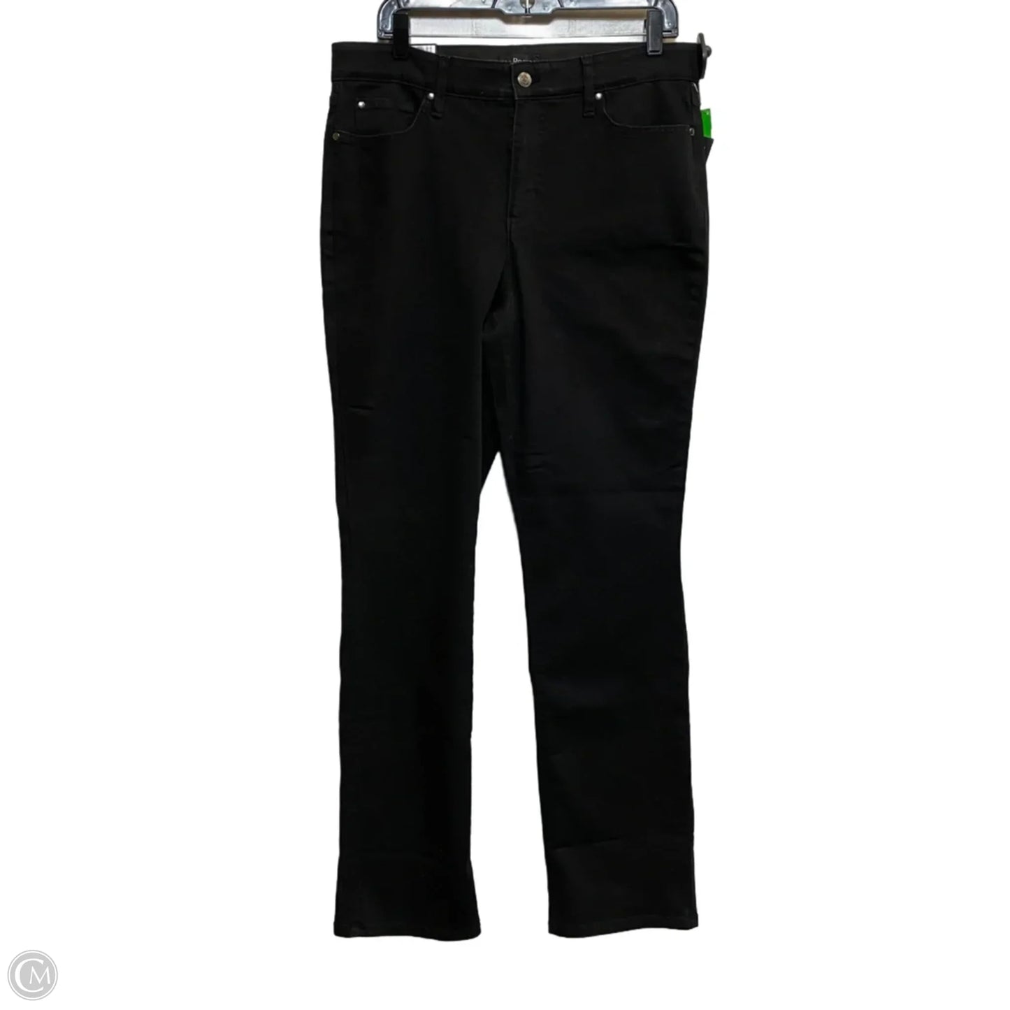 Jeans Straight By Kim Rogers In Black Denim, Size: 12
