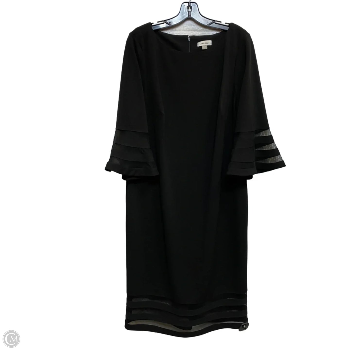 Dress Casual Midi By Calvin Klein In Black, Size: L