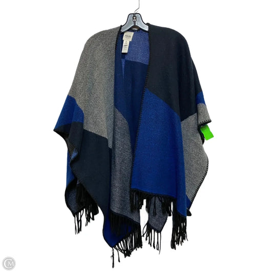 Shawl By Rafaella In Black & Blue, Size: Osfm