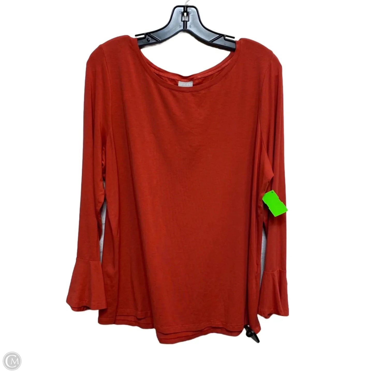 Tunic 3/4 Sleeve By Chicos In Coral, Size: Xl