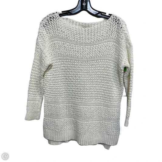 Sweater By Loft In White, Size: M