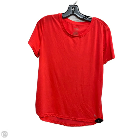 Athletic Top Short Sleeve By Danskin Now In Orange, Size: L