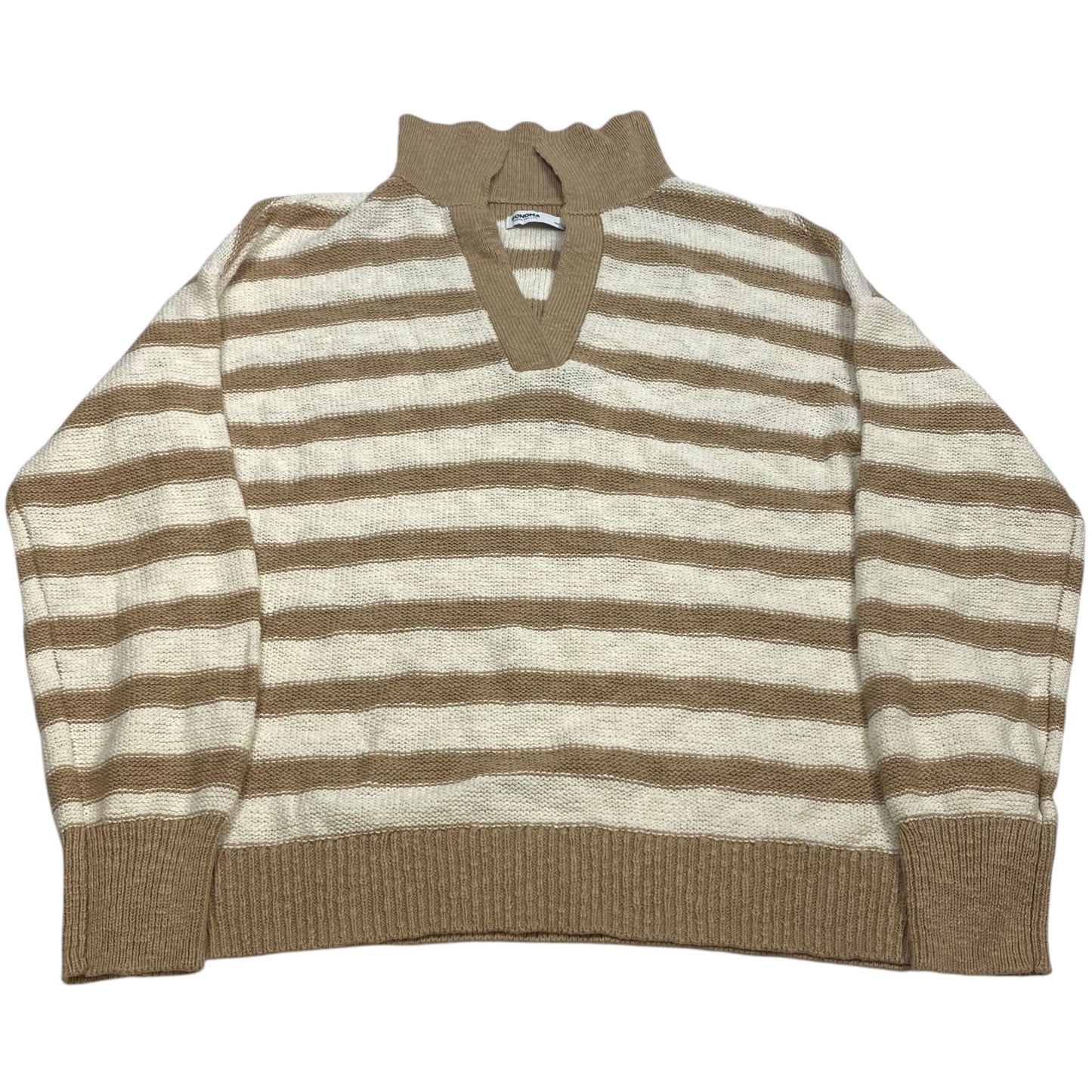 Sweater By Sonoma In Cream & Tan, Size: M