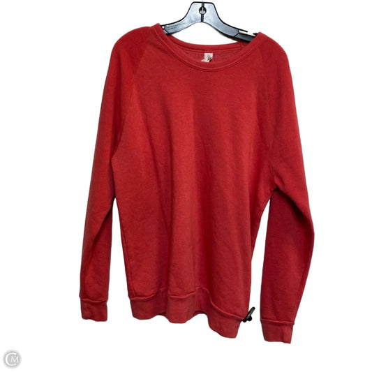 Athletic Top Long Sleeve Crewneck By Alternative In Red, Size: Xl