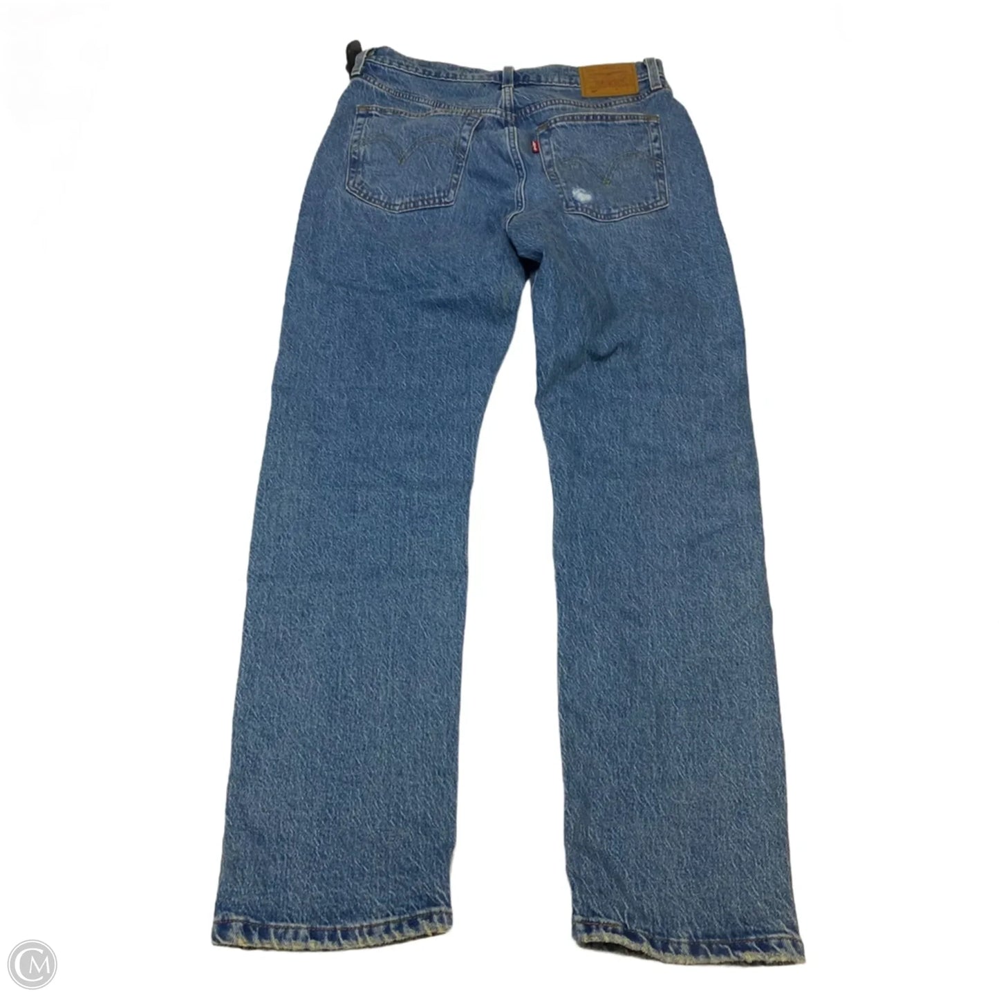 Jeans Straight By Levis In Blue Denim, Size: 8