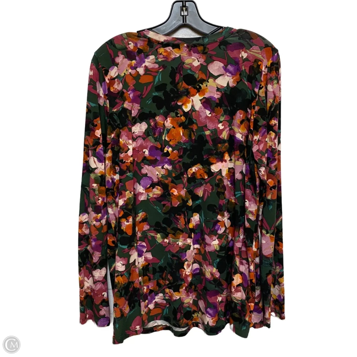 Top Long Sleeve By Logo In Green, Size: L