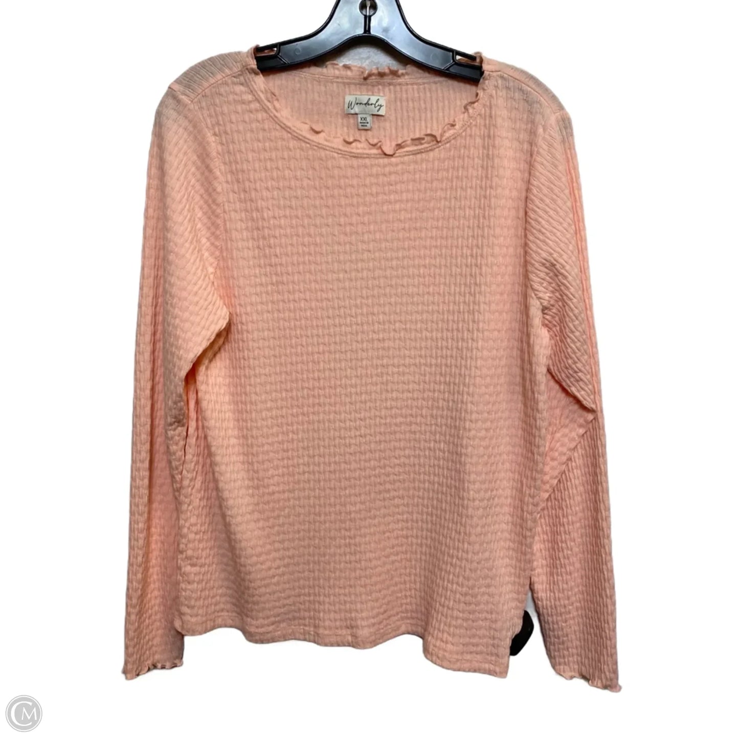Top Long Sleeve By Wonderly In Pink, Size: Xxl