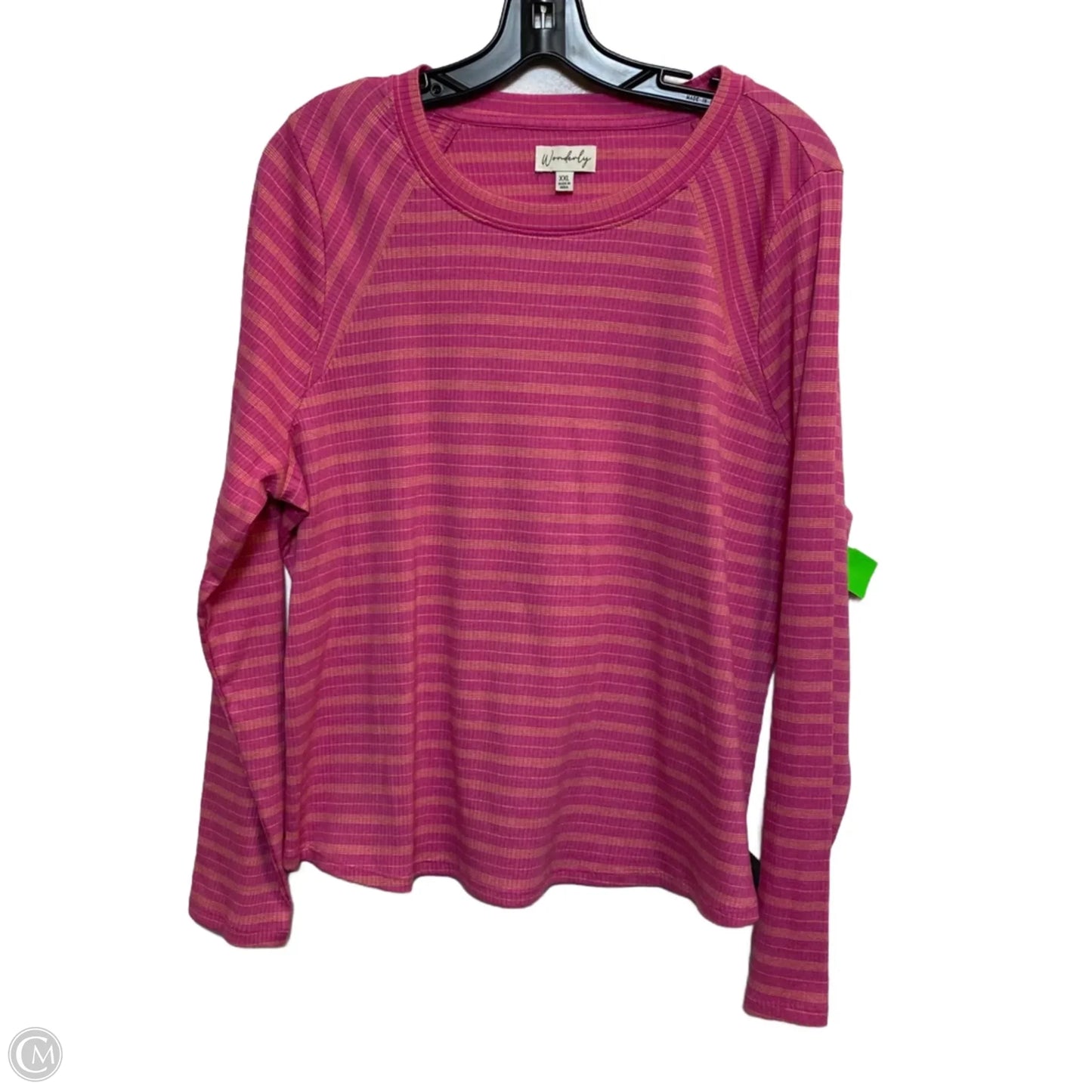 Top Long Sleeve By Wonderly In Pink, Size: Xxl