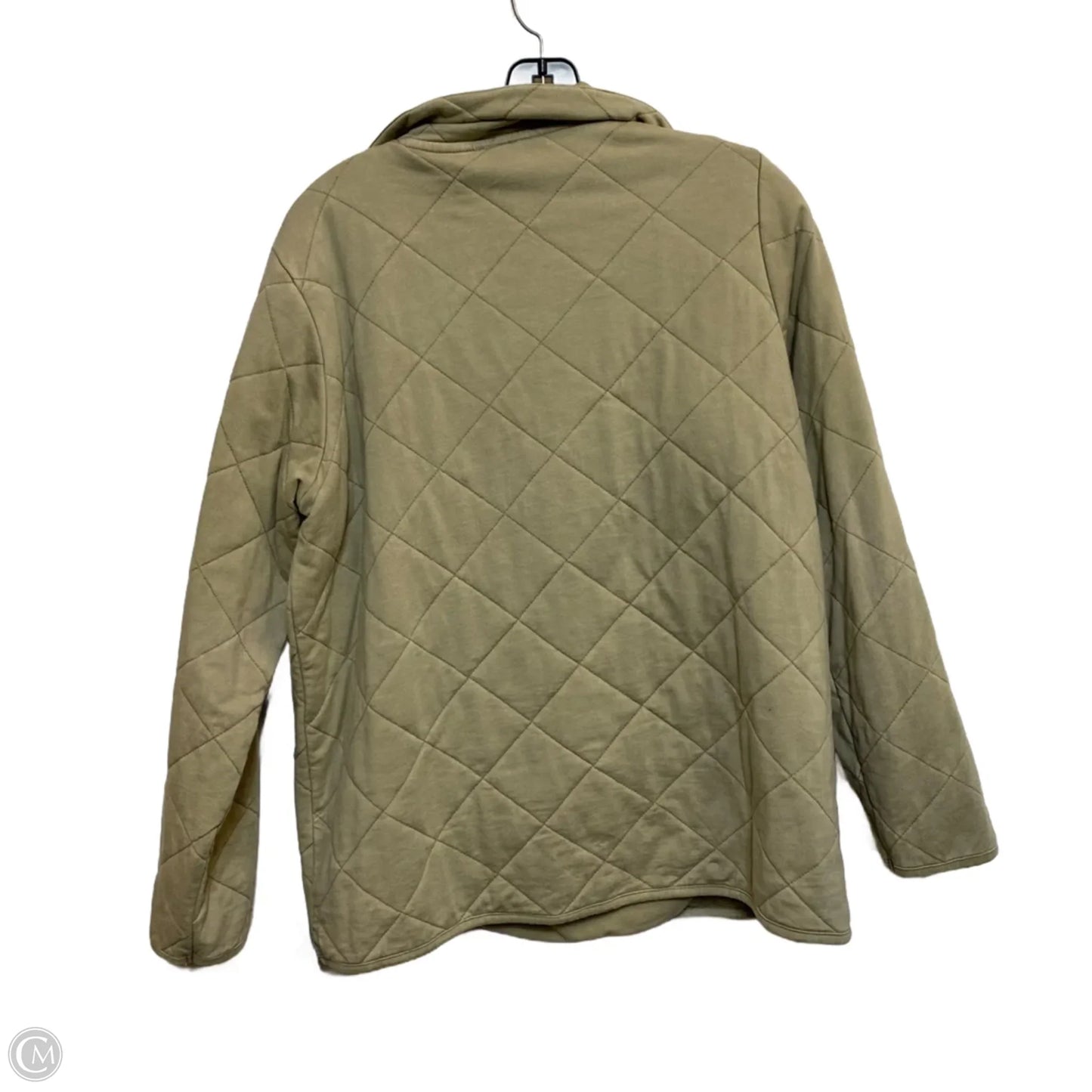 Athletic Sweatshirt Collar By Mono B In Tan, Size: L