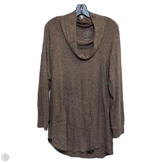 Top Long Sleeve By Torrid In Brown, Size: 1x