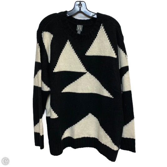 Sweater By Worthington In Black & Cream, Size: Xxl
