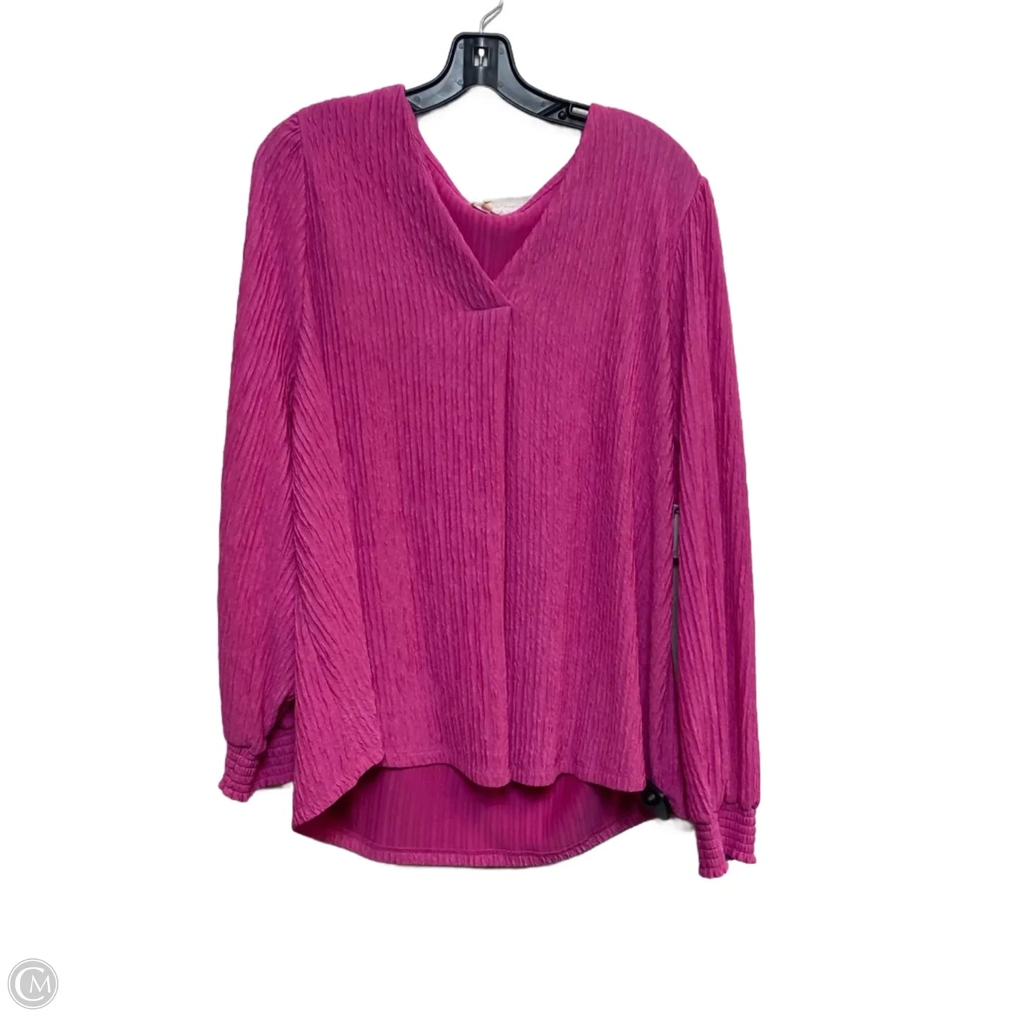 Top Long Sleeve By Jodifl In Pink, Size: 1x