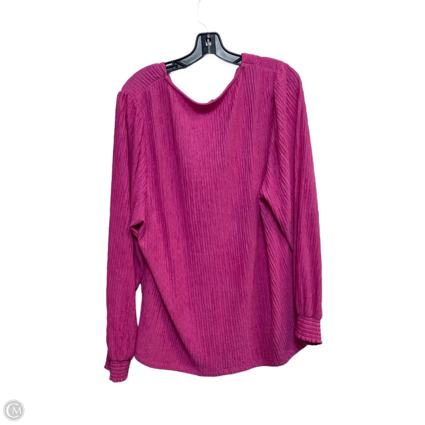 Top Long Sleeve By Jodifl In Pink, Size: 1x