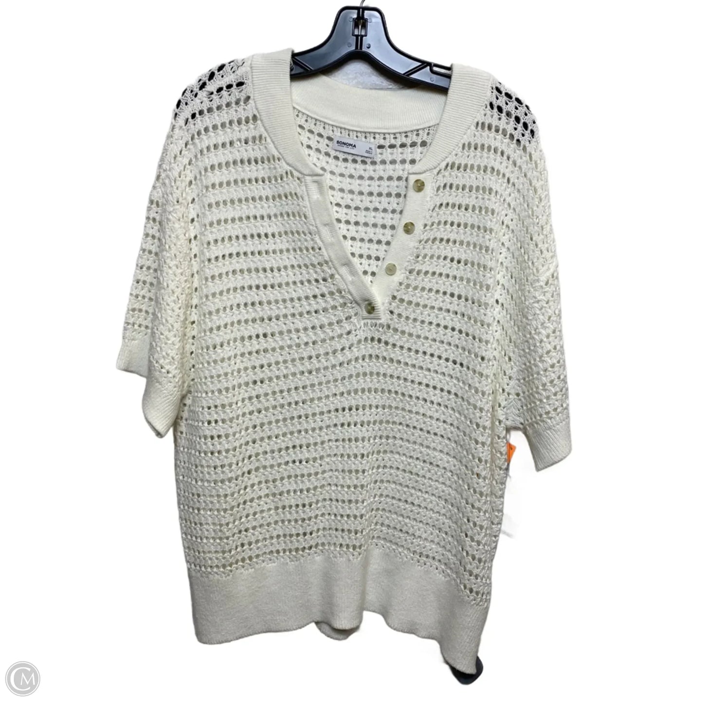 Top Short Sleeve By Sonoma In White, Size: Xl