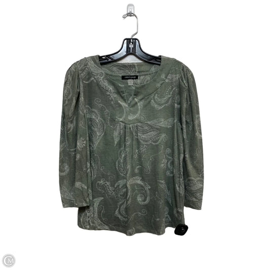 Top Long Sleeve By Cable And Gauge In Green, Size: L