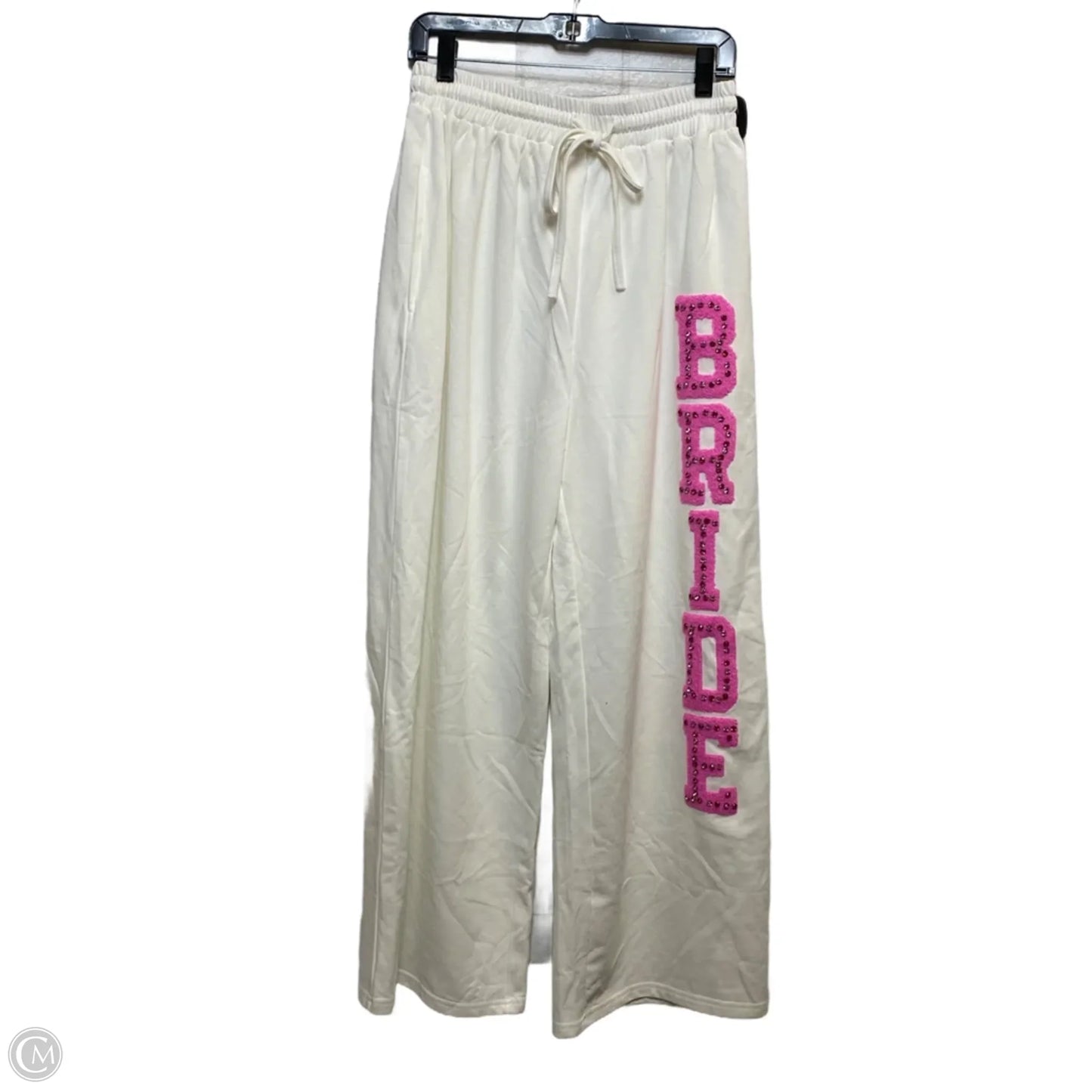 Lounge Set Pants By Peach Love Cream California In White, Size: L