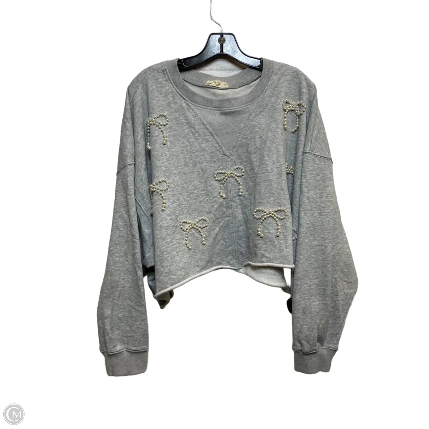Sweatshirt Crewneck By Peach Love Cream California In Grey, Size: L