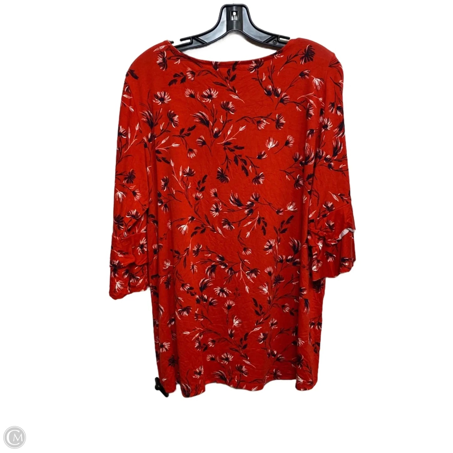 Top 3/4 Sleeve By New Directions In Red, Size: Xl