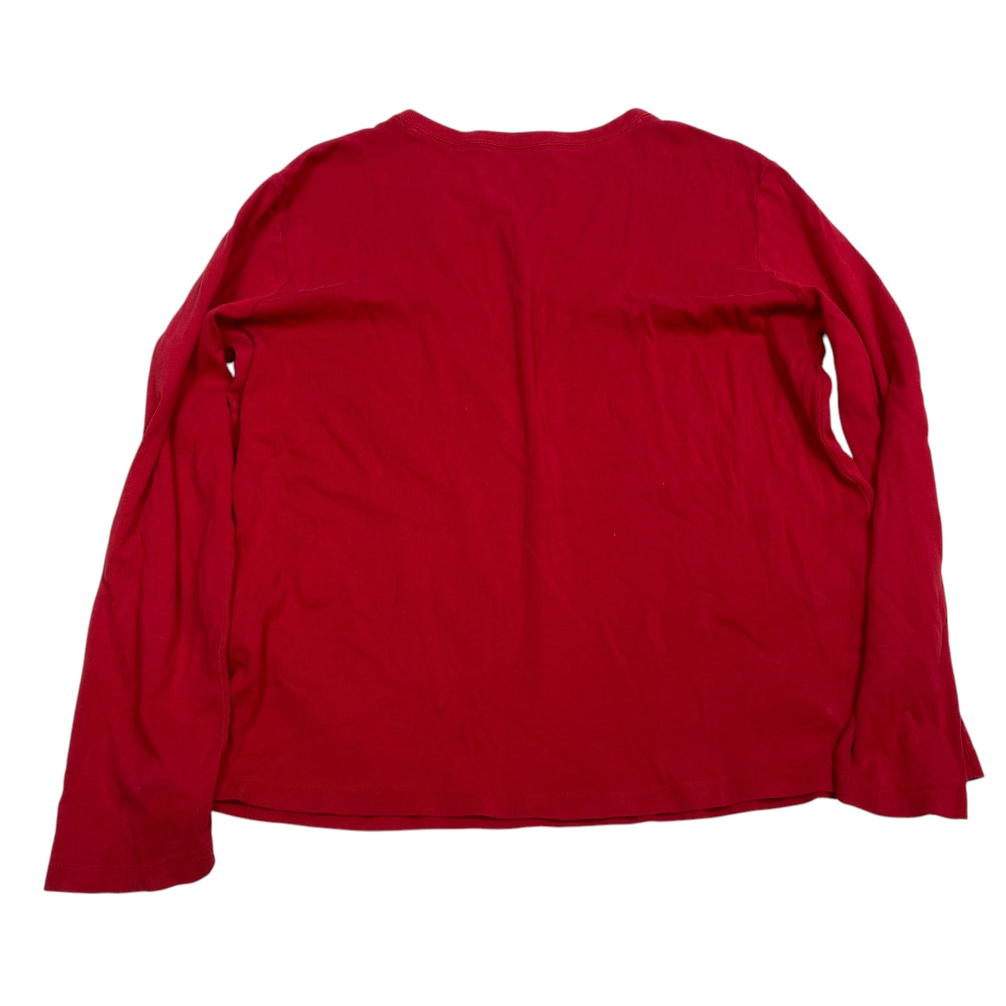 Top Long Sleeve Basic By Lands End In Red, Size: L