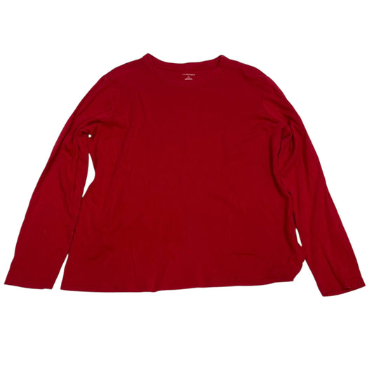 Top Long Sleeve Basic By Lands End In Red, Size: L