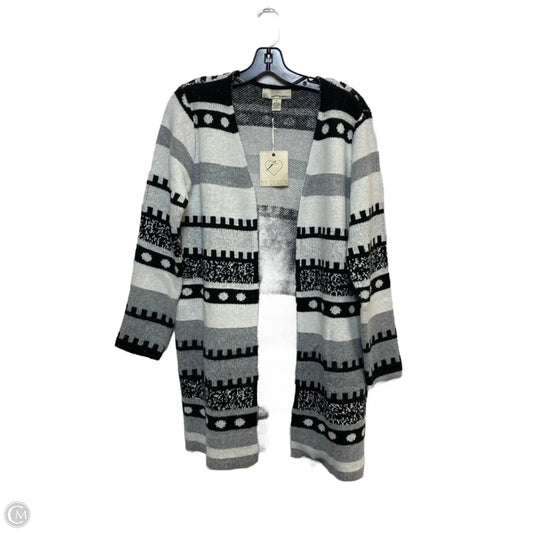 Sweater Cardigan By By Design In Black & Grey, Size: M