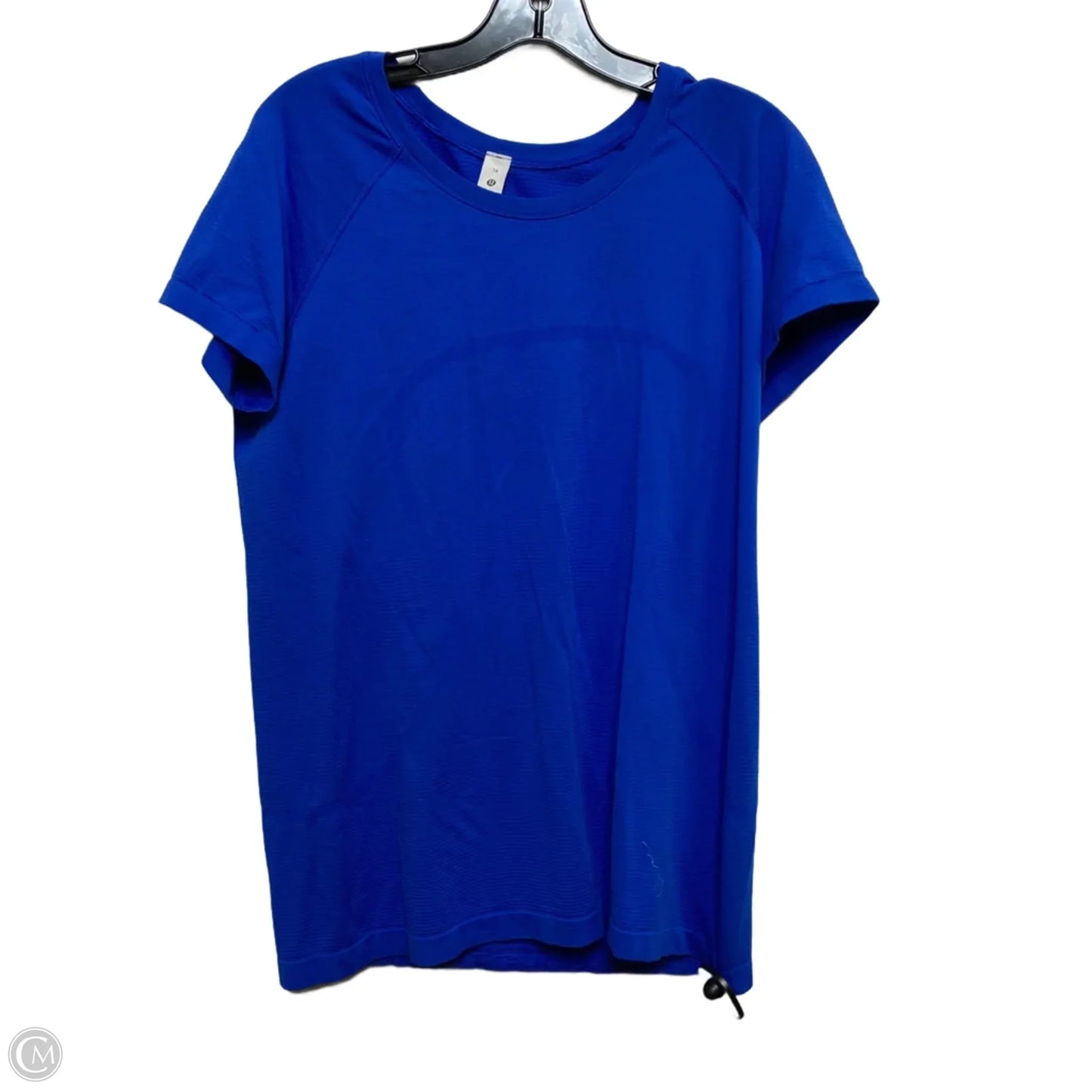 Athletic Top Short Sleeve By Lululemon In Blue, Size: L