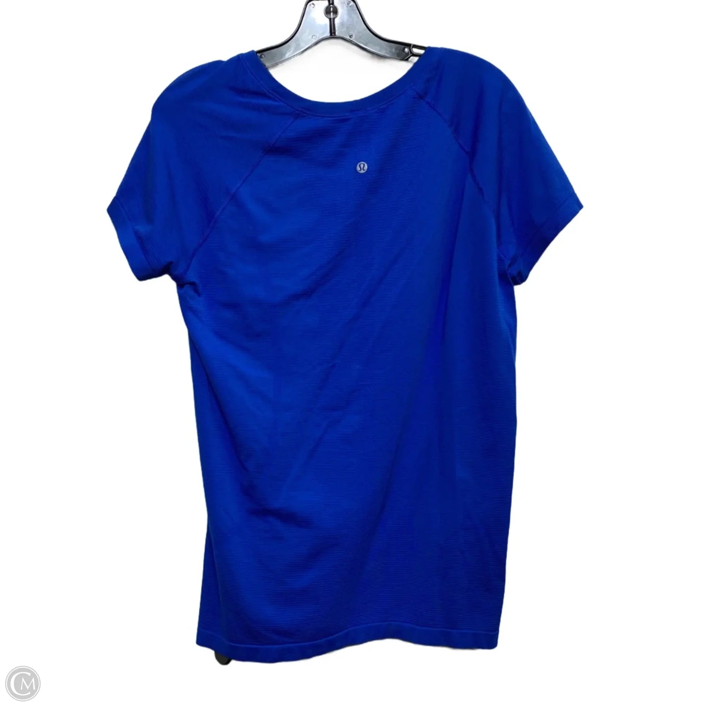 Athletic Top Short Sleeve By Lululemon In Blue, Size: L