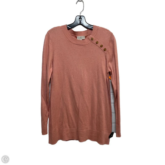 Top Long Sleeve By Loft In Pink, Size: L