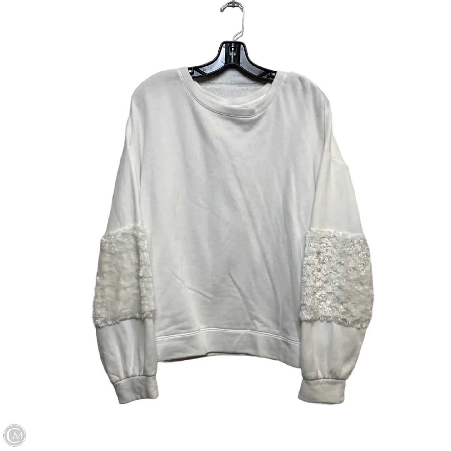 Top Long Sleeve By Kaari Blue In White, Size: L