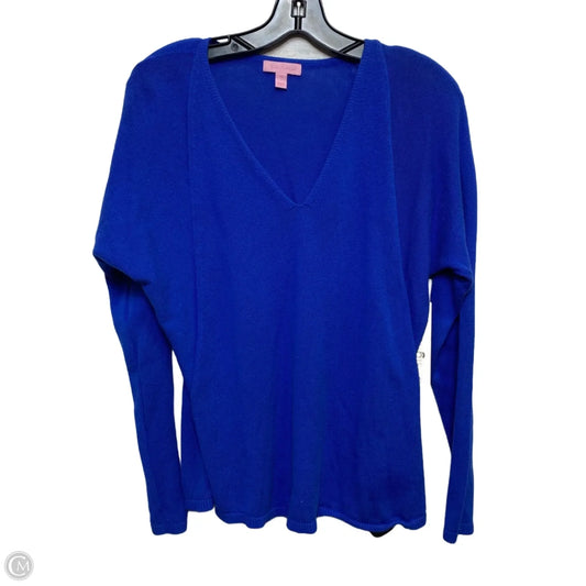 Top Long Sleeve Designer By Lilly Pulitzer In Blue, Size: M