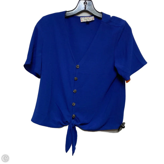 Top Short Sleeve By Pink Rose In Blue, Size: S