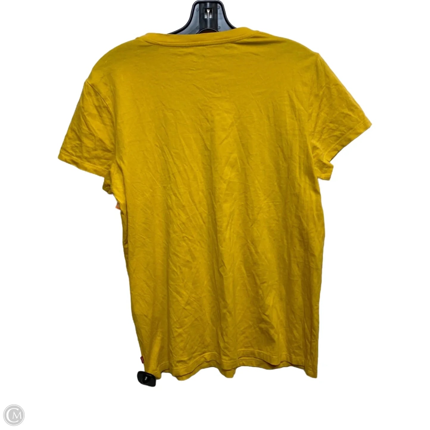 Top Short Sleeve Basic By Levis In Yellow, Size: L