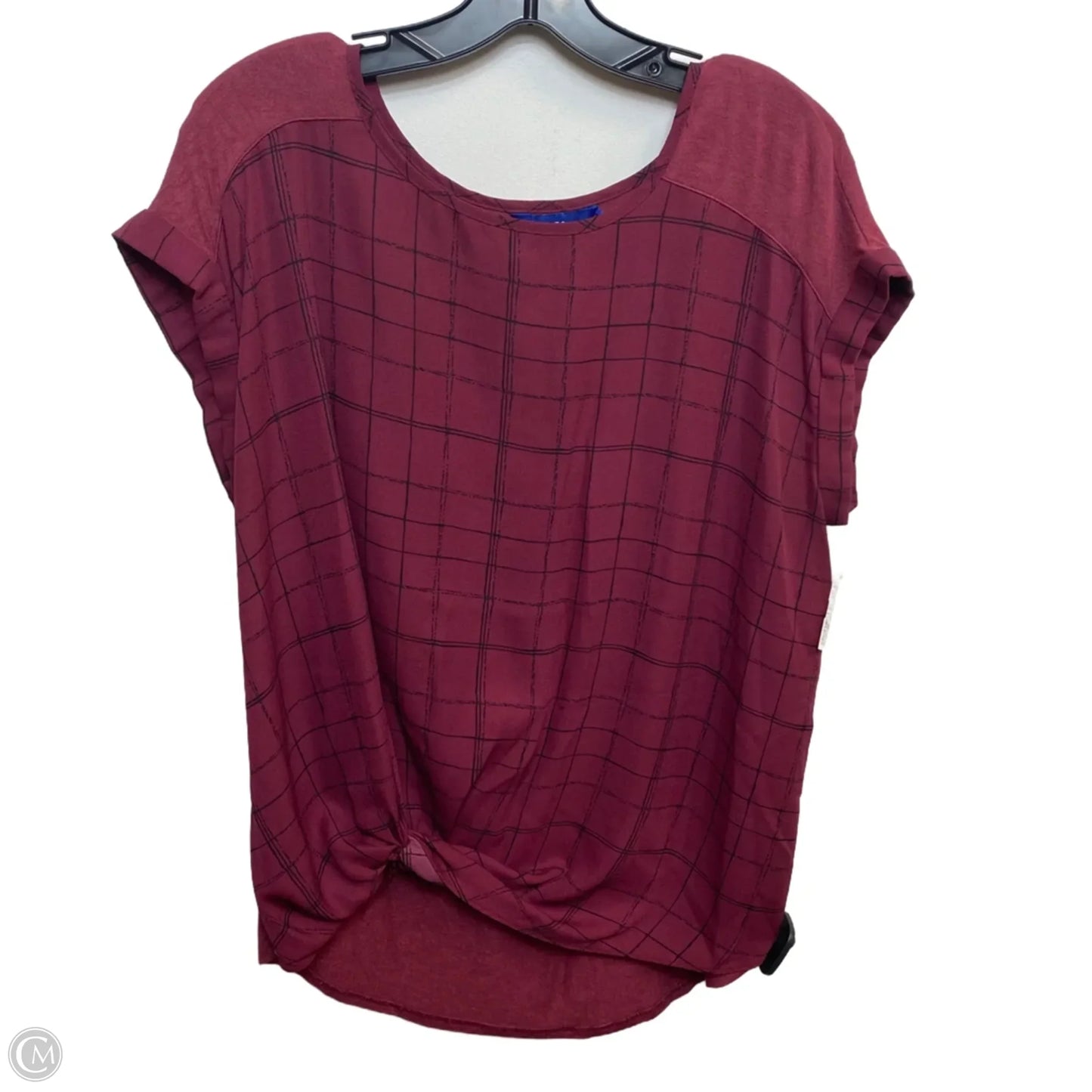 Top Short Sleeve By Apt 9 In Red, Size: Xl