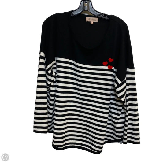 Top Long Sleeve By Philosophy In Black & White, Size: 2x