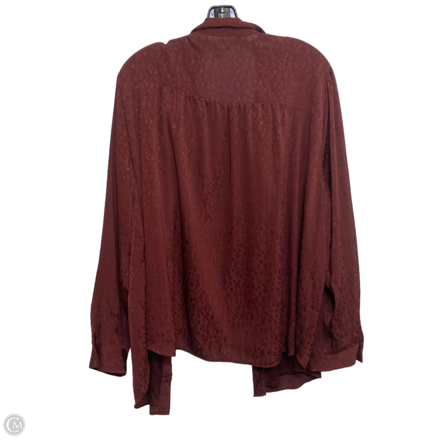 Top Long Sleeve By Lc Lauren Conrad In Red, Size: 2x