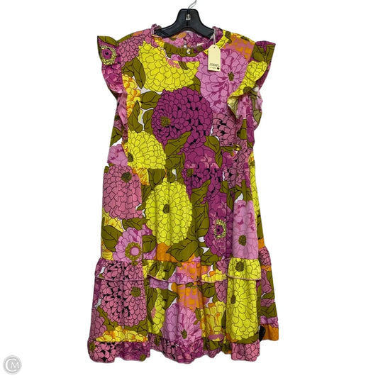 Dress Casual Short By Jodifl In Pink & Yellow, Size: L