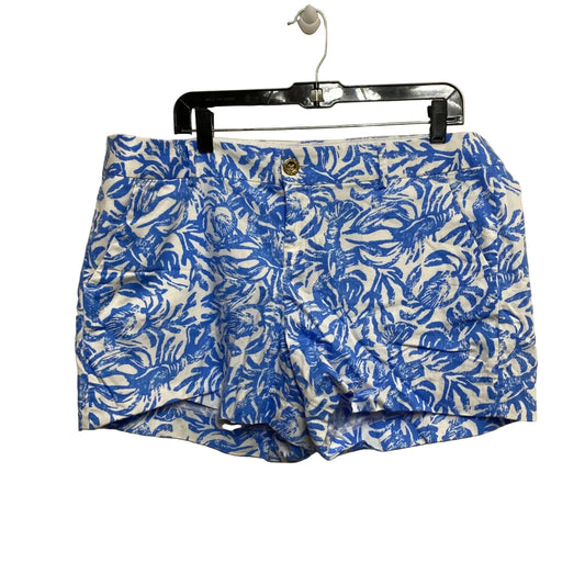 Shorts Designer By Lilly Pulitzer In Blue & White, Size: 16