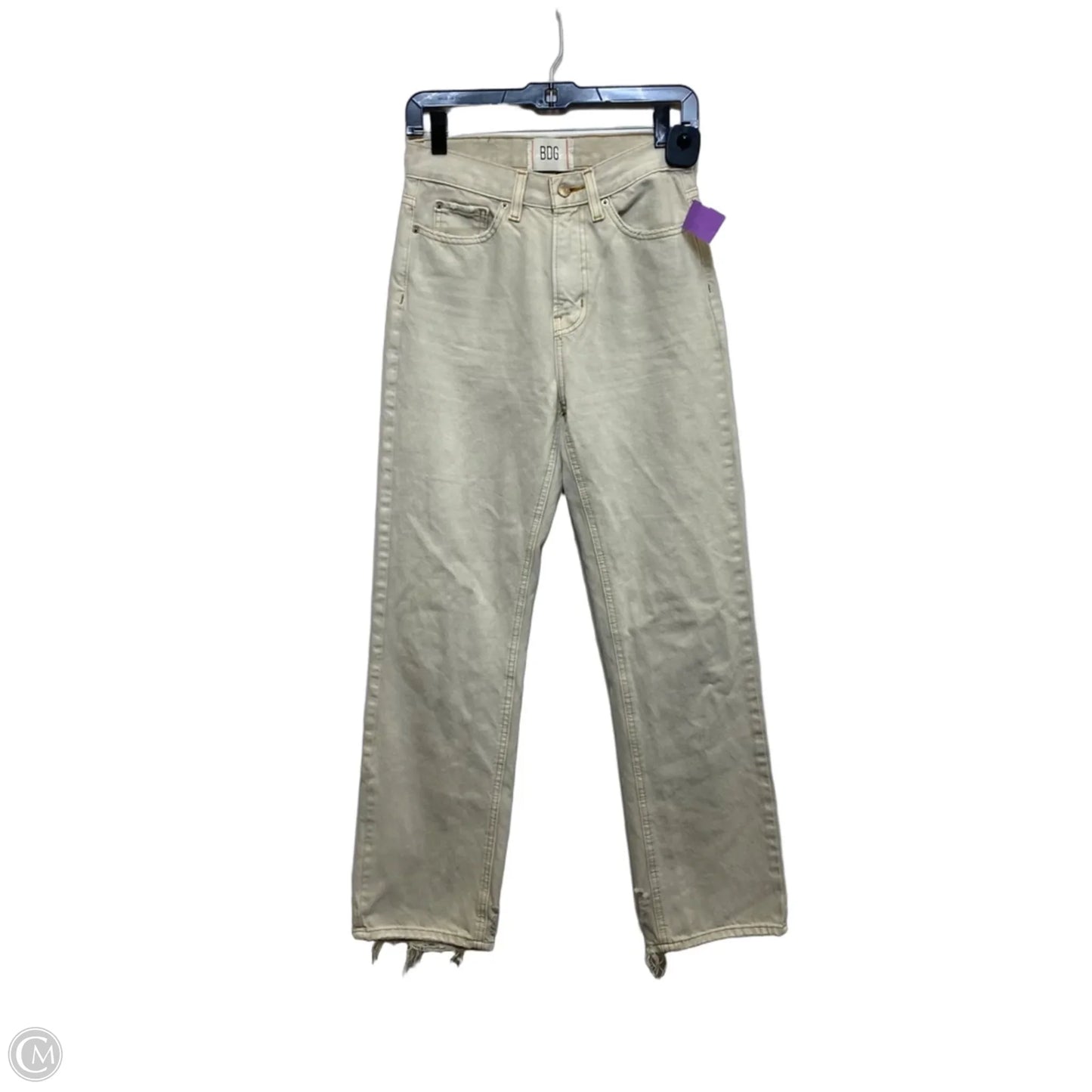 Jeans Straight By Bdg In Cream Denim, Size: 2