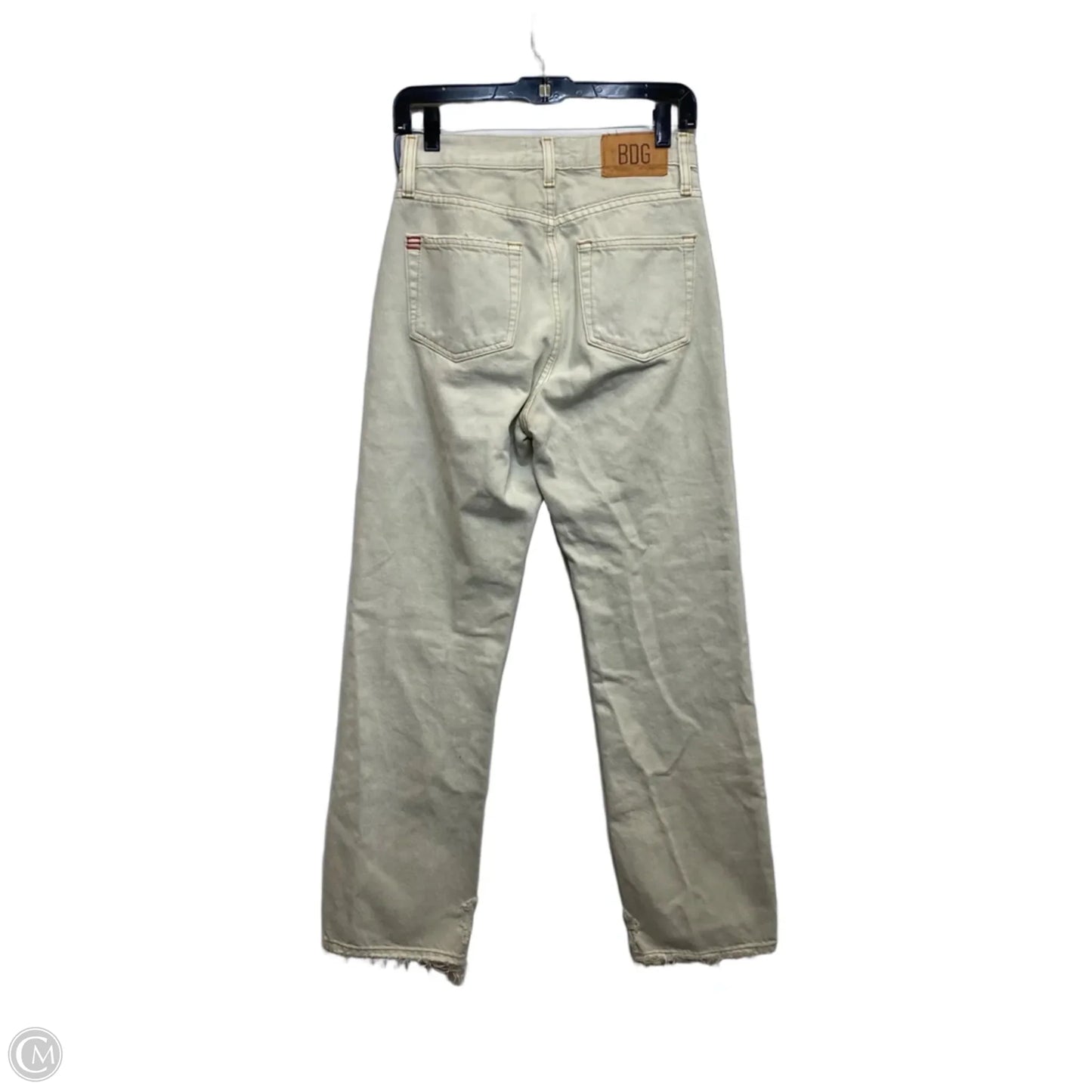 Jeans Straight By Bdg In Cream Denim, Size: 2