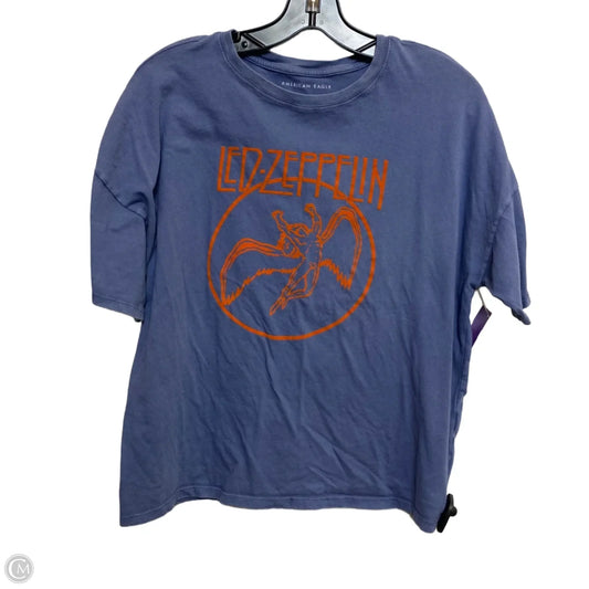 Top Short Sleeve Basic By American Eagle In Blue, Size: L