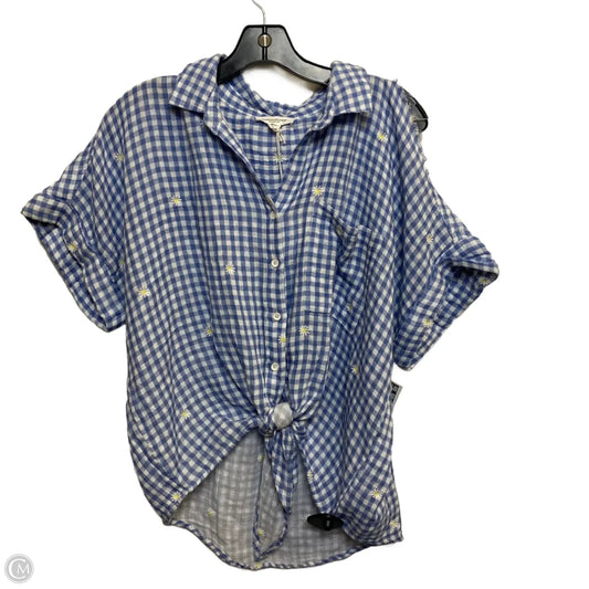 Top Short Sleeve By Beachlunchlounge In Blue, Size: L