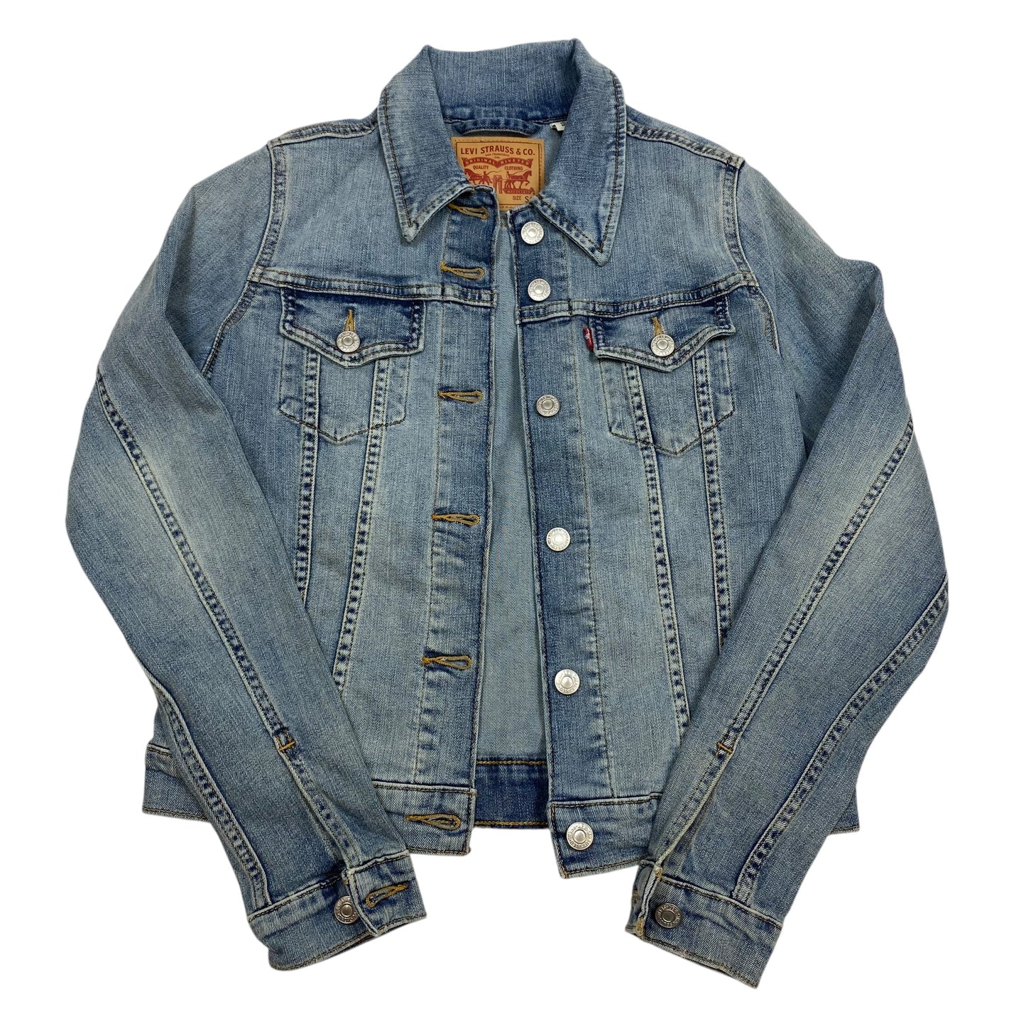 Jacket Denim By Levis In Blue Denim, Size: S