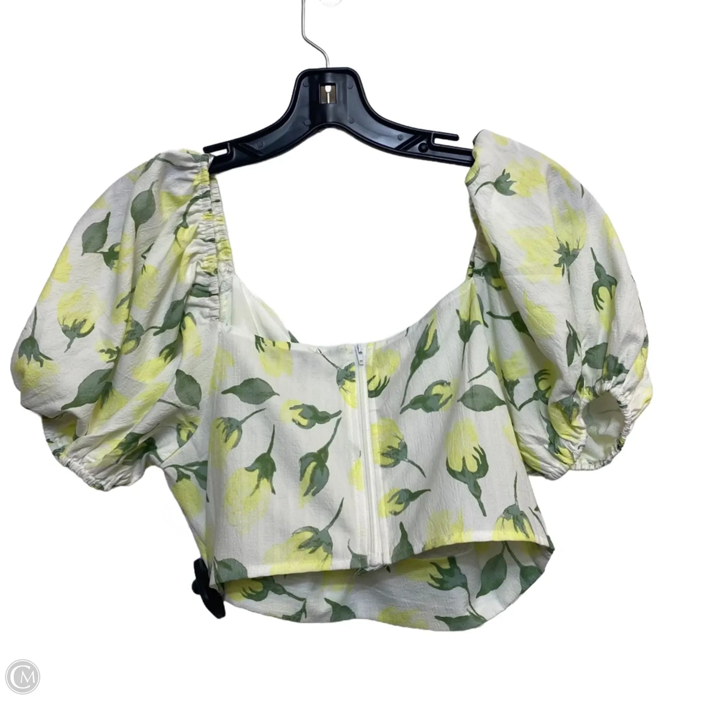 Top Short Sleeve By Hyfve In Green & Yellow, Size: M