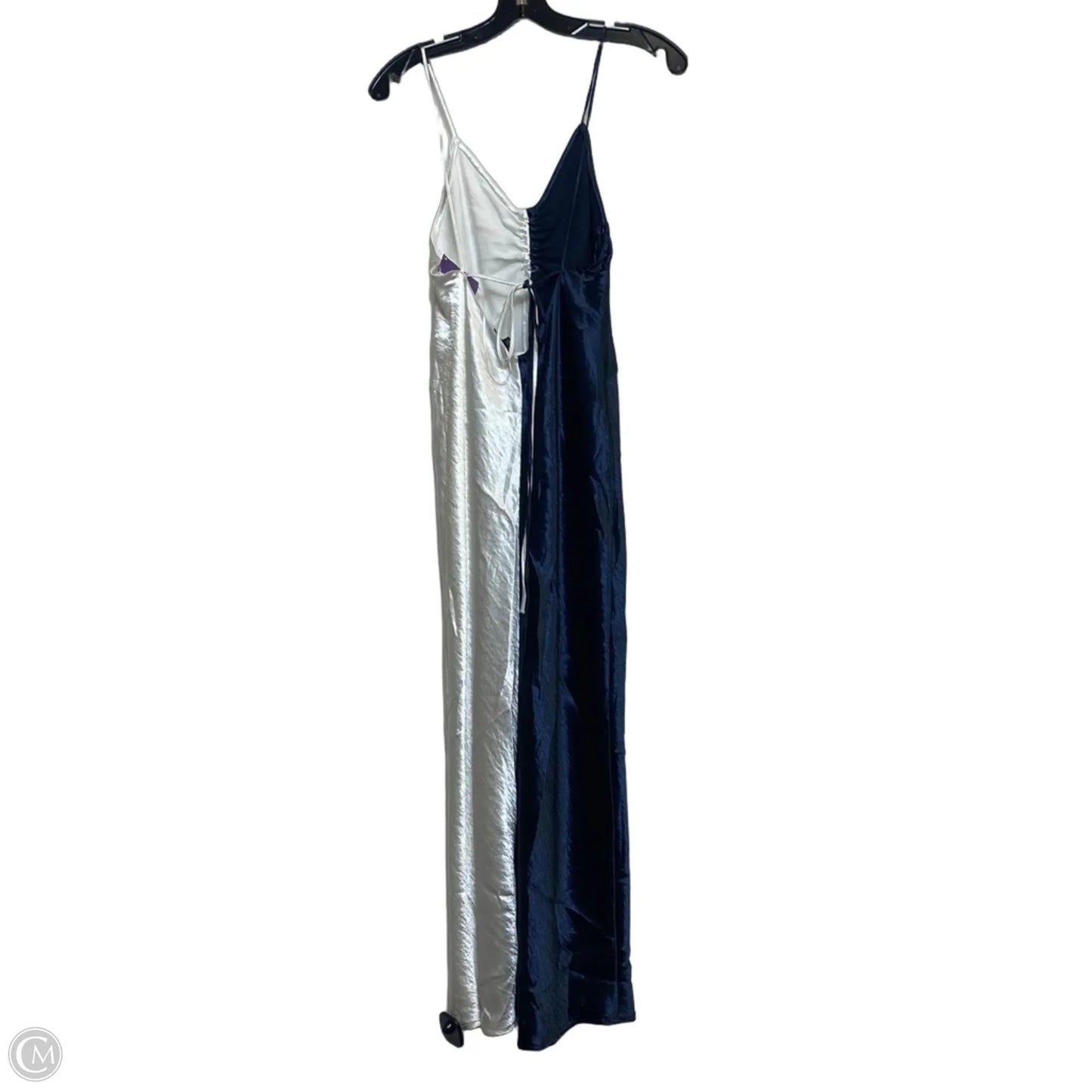 Dress Casual Midi By Top Shop In Blue & White, Size: M