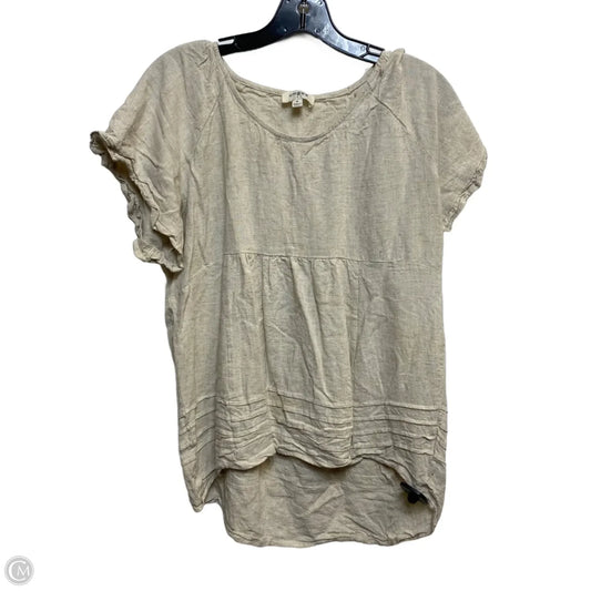 Top Short Sleeve By Umgee In Tan, Size: M