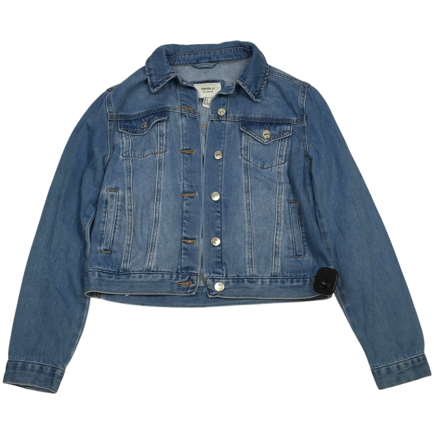 Jacket Denim By Forever 21 In Blue Denim, Size: S